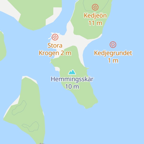 Map of Hemmingsskär