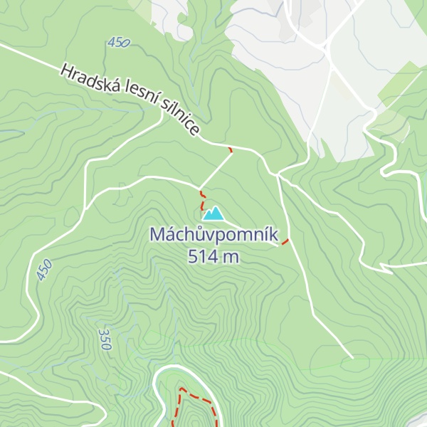 Map of Máchůvpomník