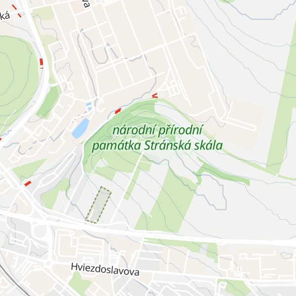Map of Stránská skála