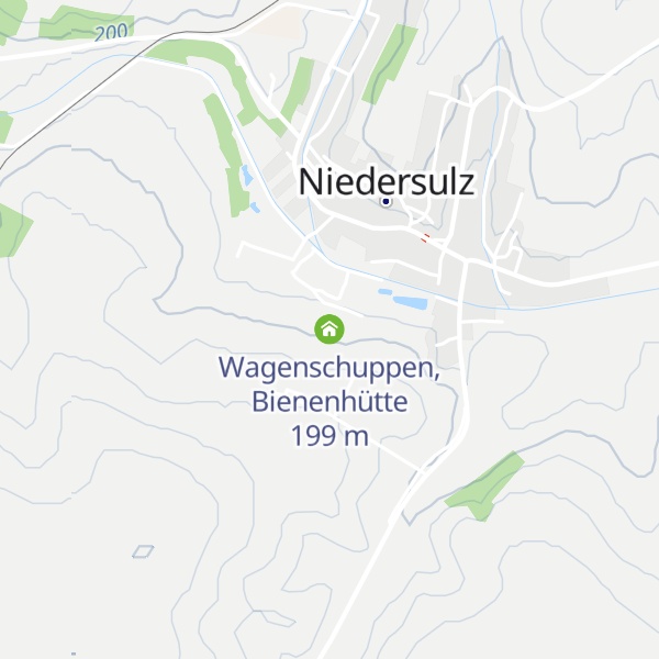 Map of Wagenschuppen, Bienenhütte