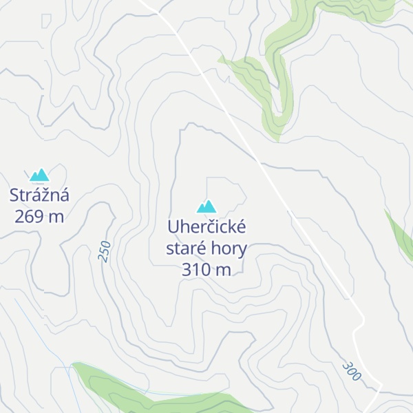 Map of Uherčické staré hory