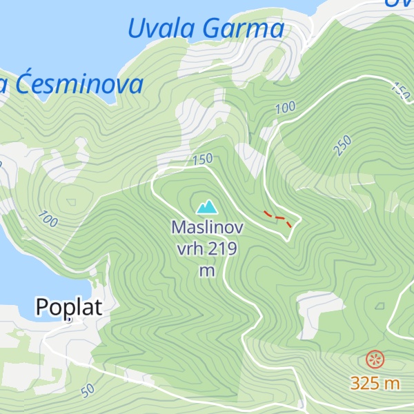Map of Maslinov vrh