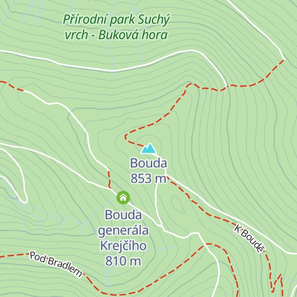Map of Bouda