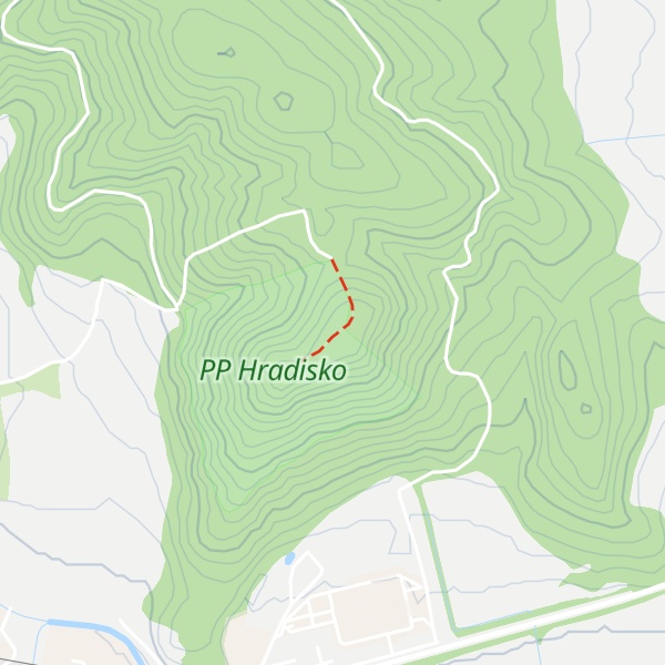 Map of Třebovské hradisko