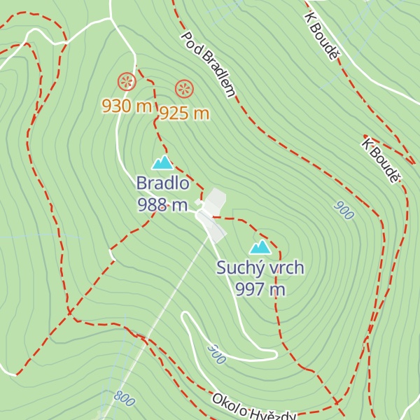 Map of Kramářova chata