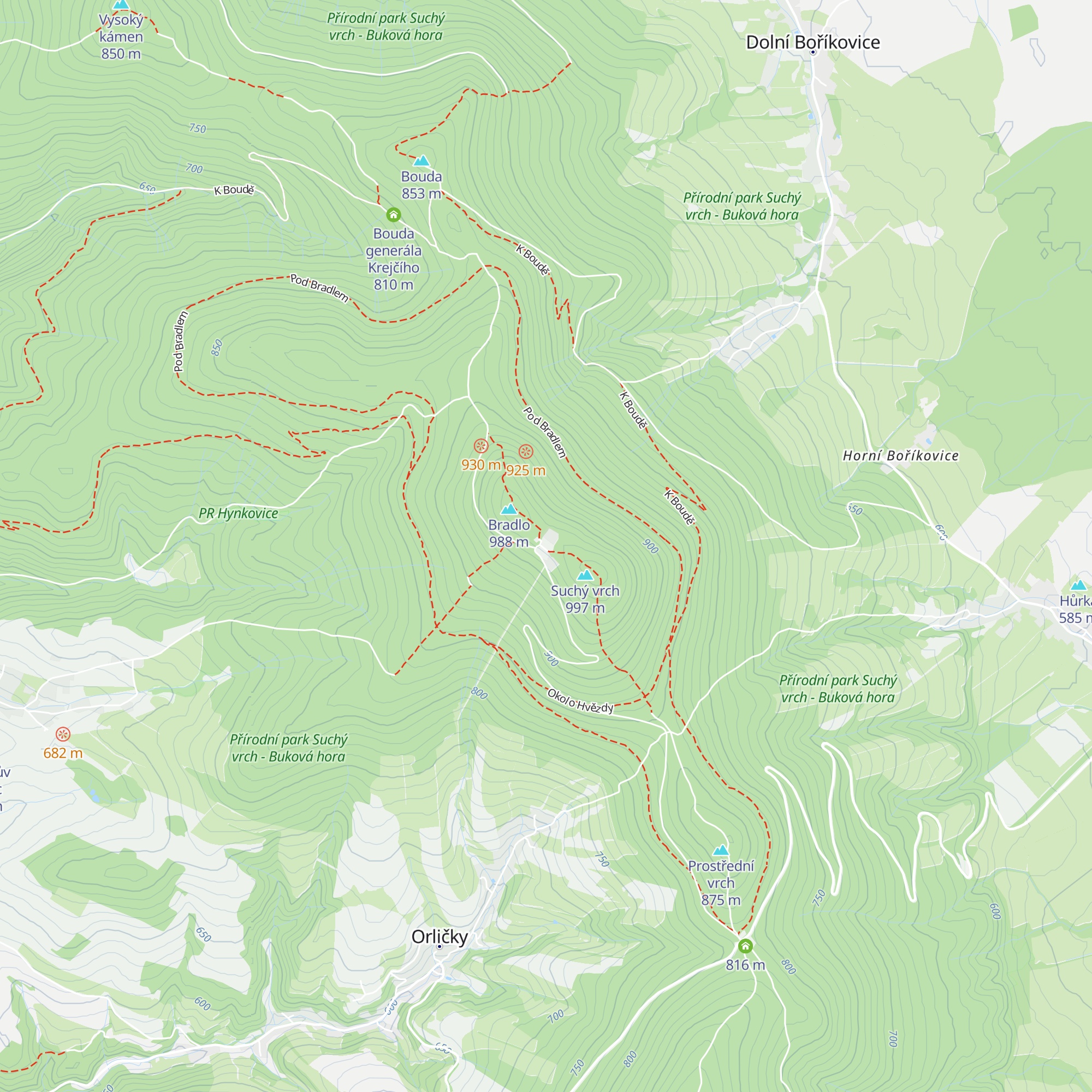 Kramářova chata map