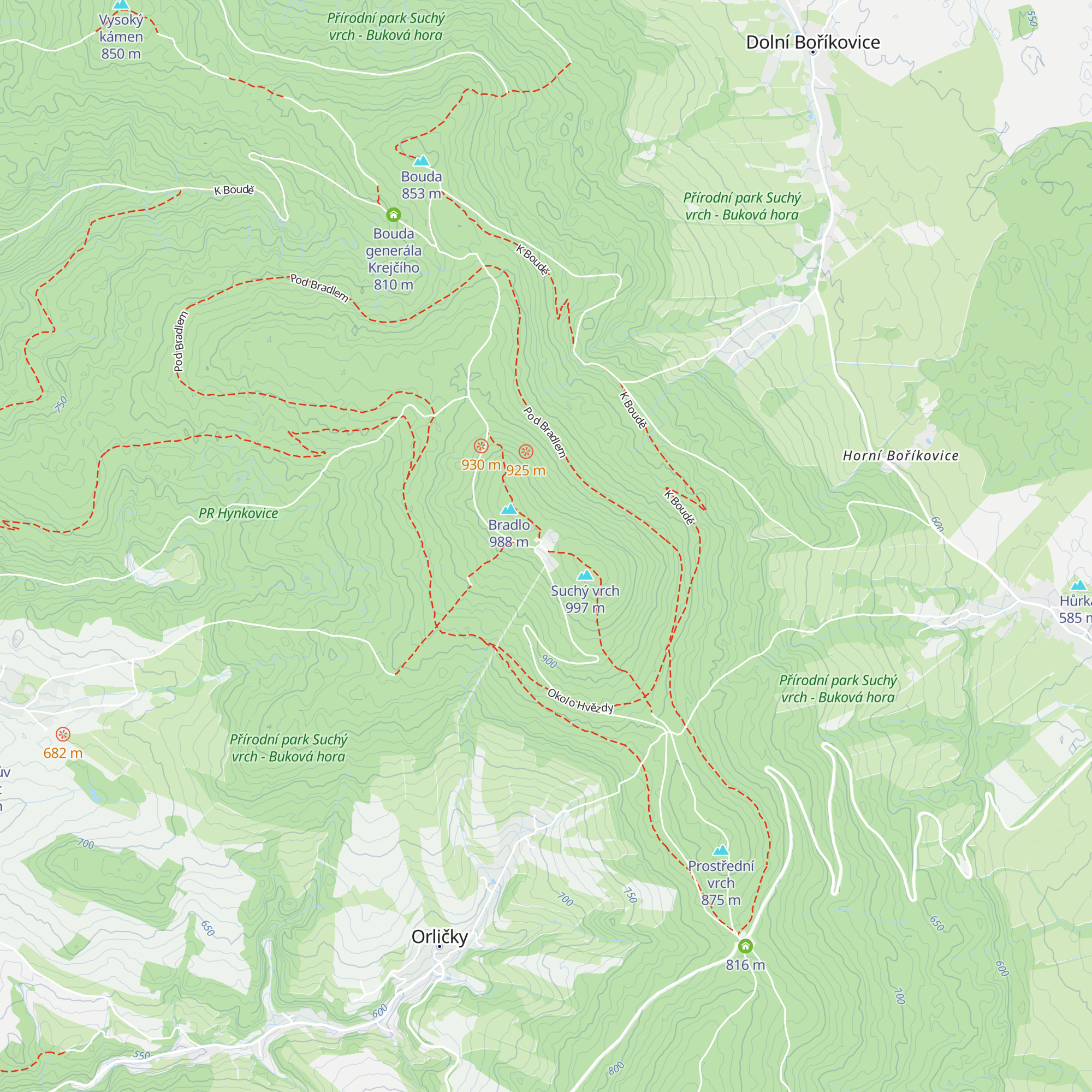 Kramářova chata map