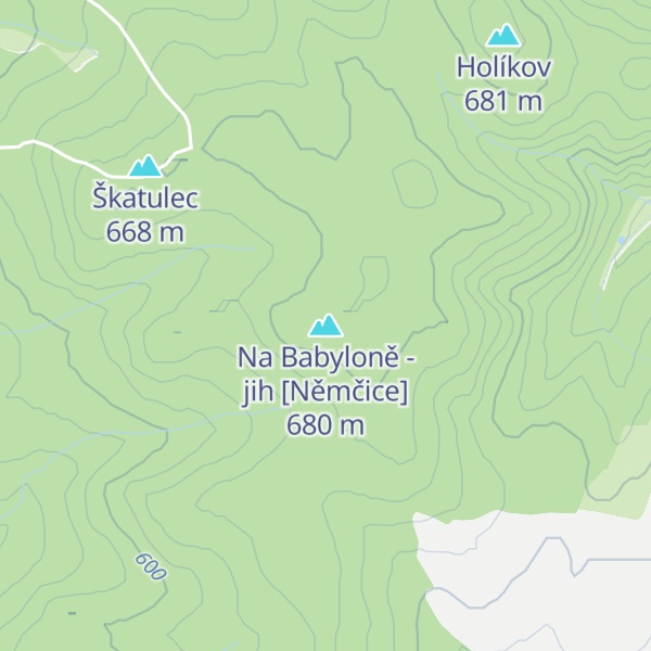 Map of Na Babyloně - jih [Němčice]