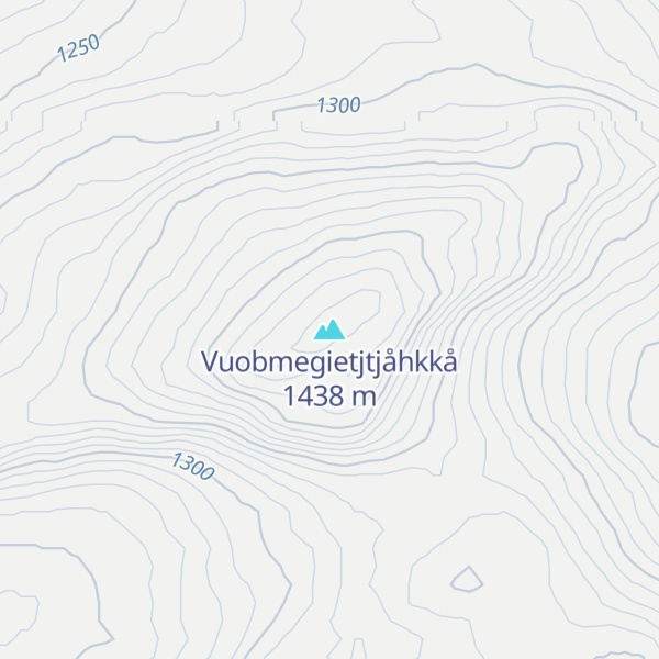Map of Vuobmegietjtjåhkkå