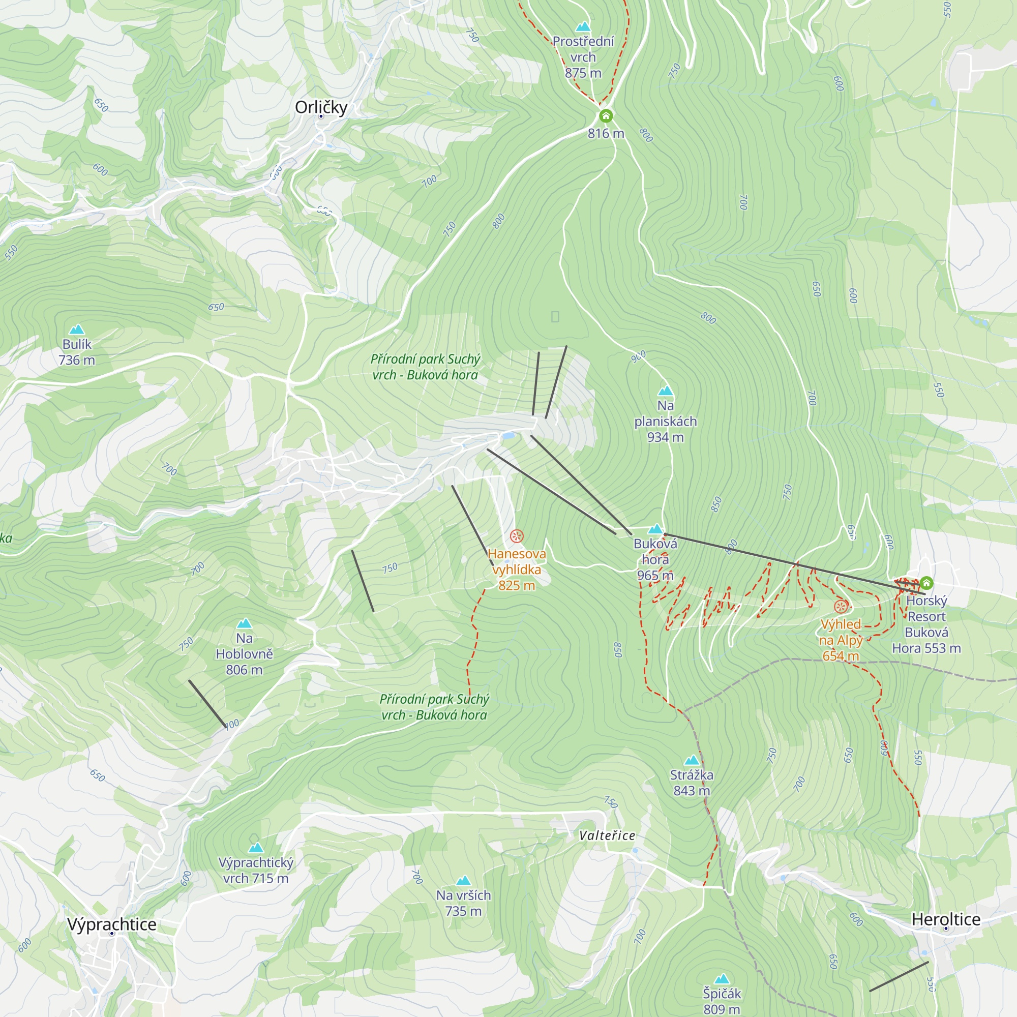 Chata Vidorka map