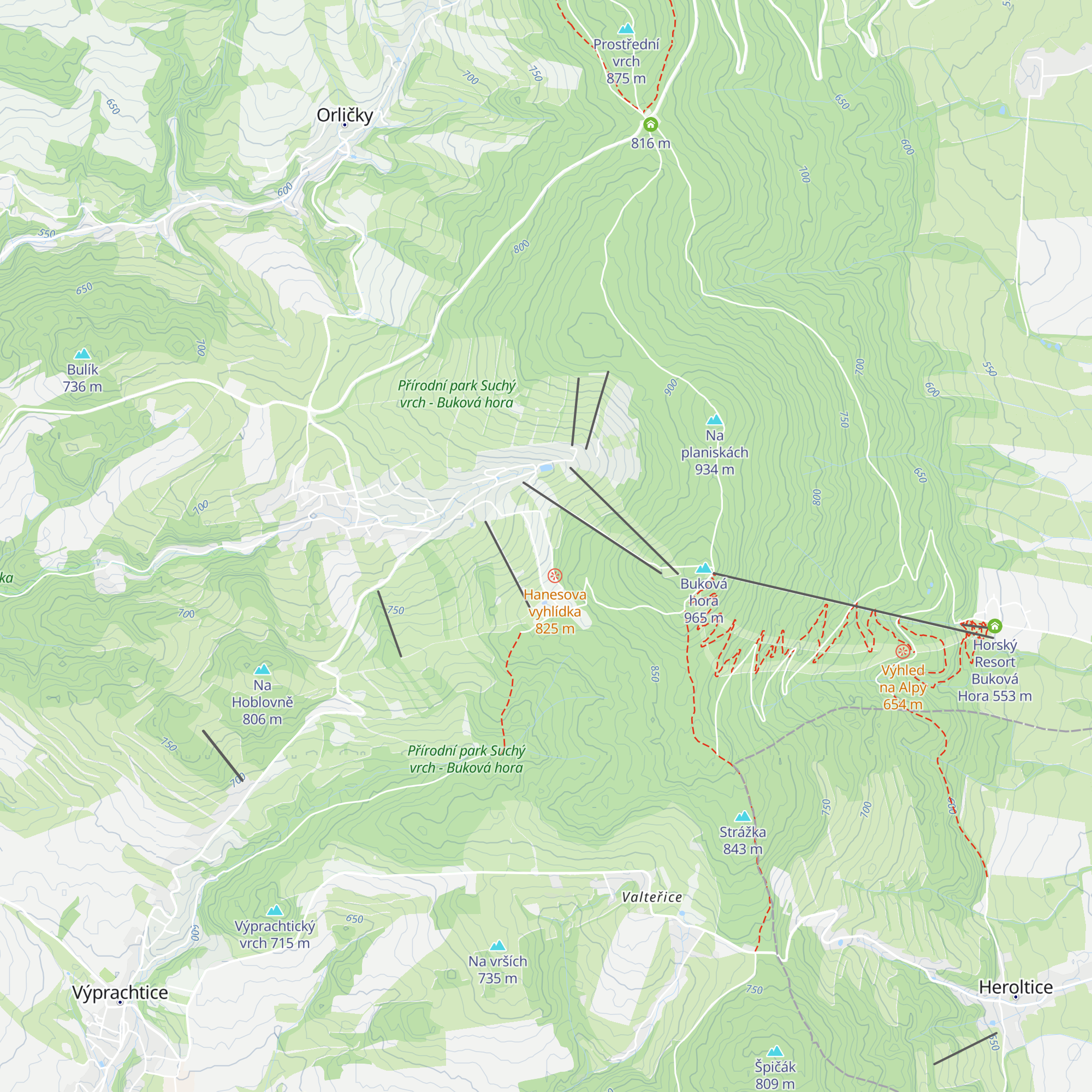 Chata Vidorka map