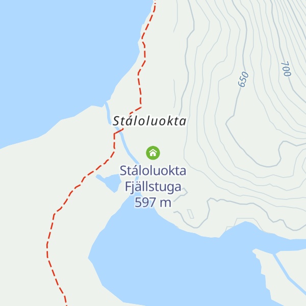 Map of Stáloluokta Fjällstuga