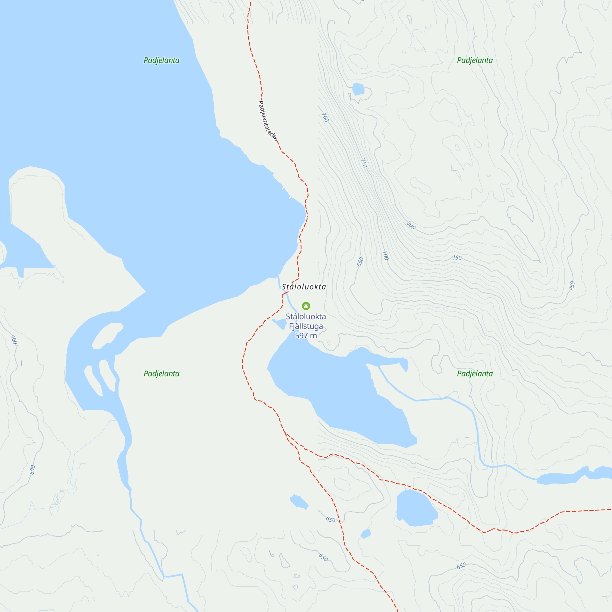 Stáloluokta Fjällstuga map