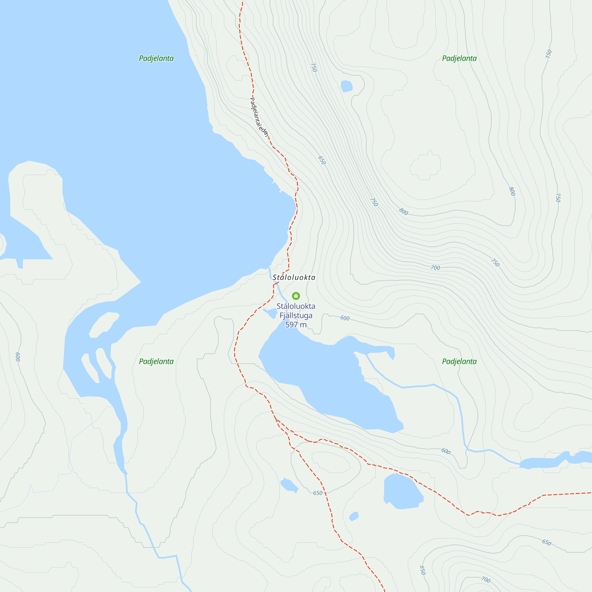 Stáloluokta Fjällstuga map