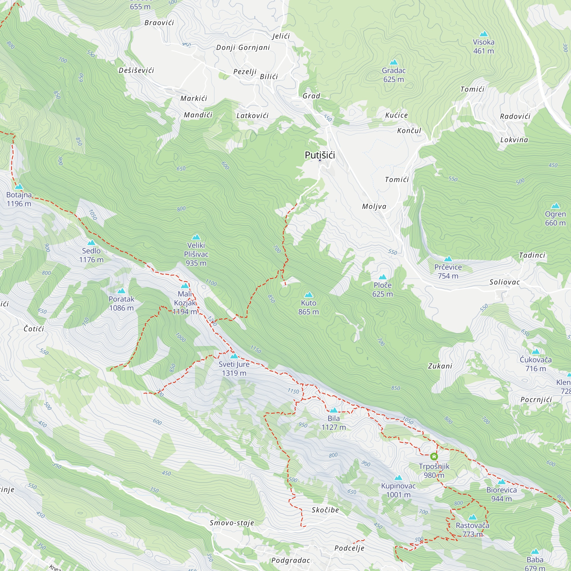 Milino Sičišće map