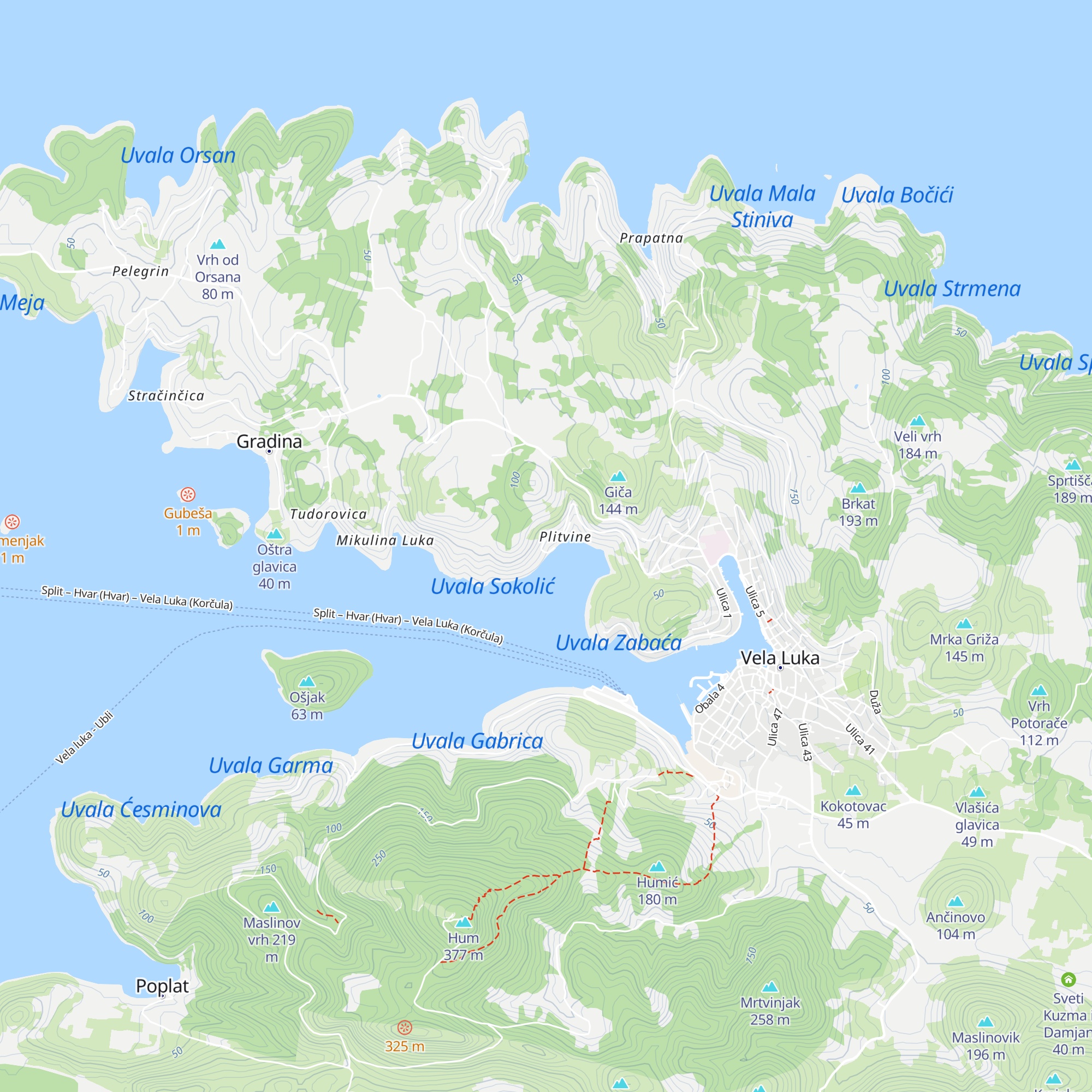Hotel Adria map