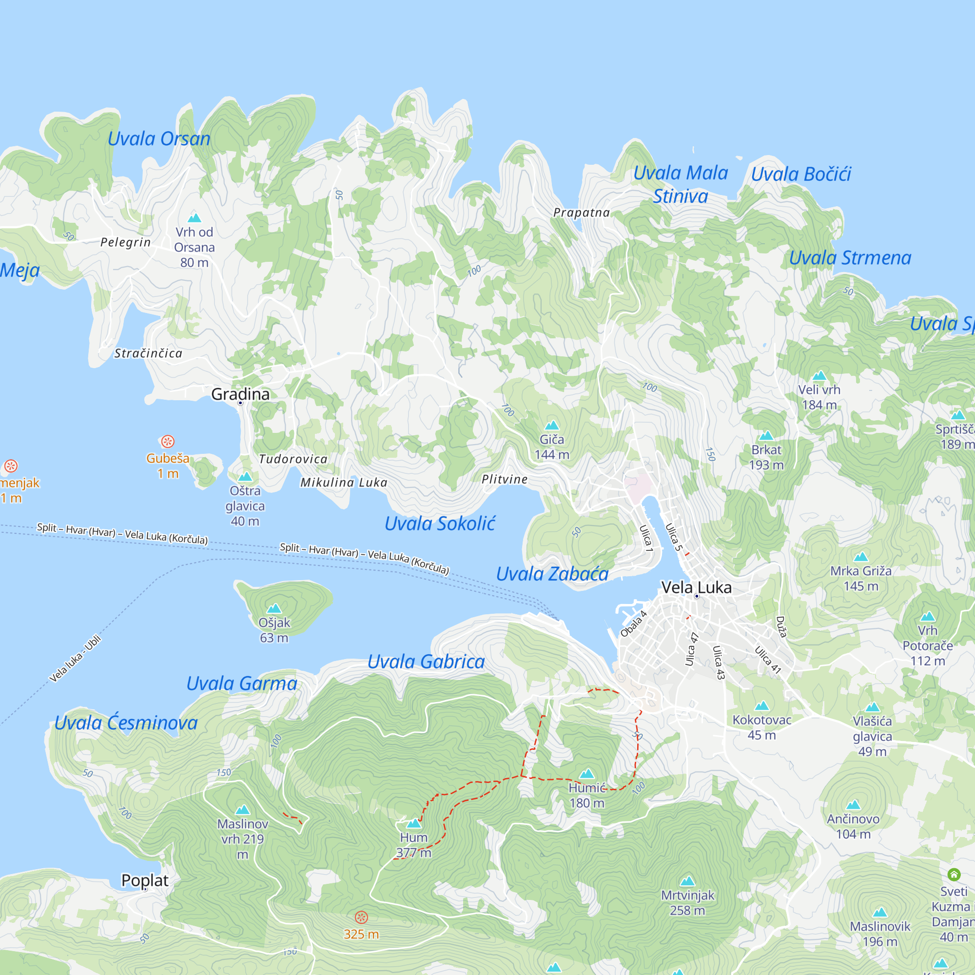 Hotel Adria map