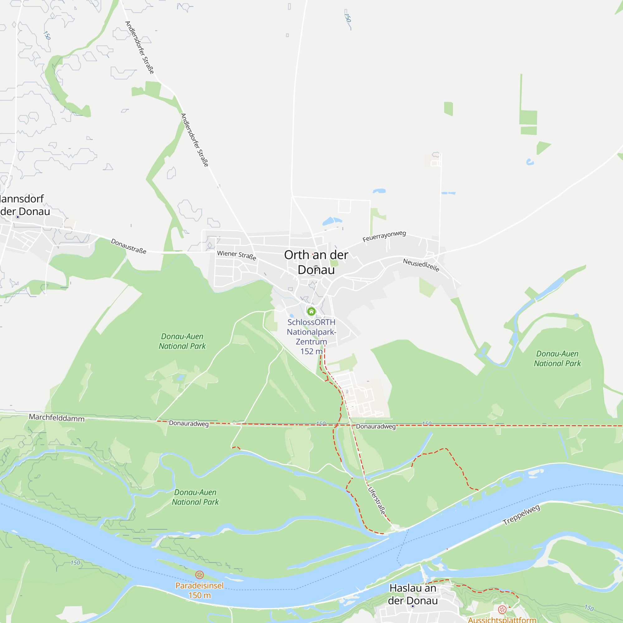 SchlossORTH Nationalpark-Zentrum map