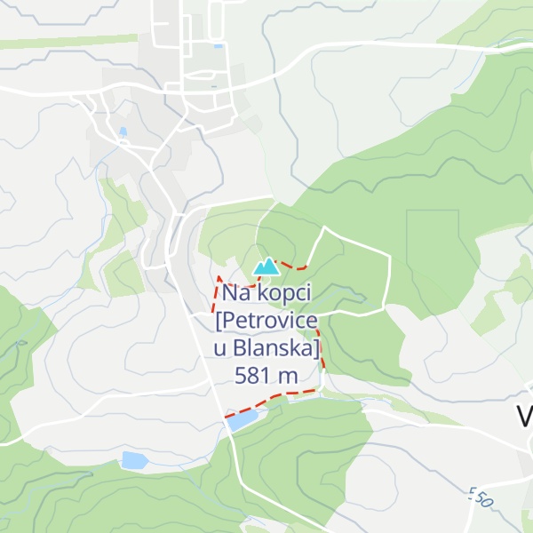 Map of Na kopci [Petrovice u Blanska]