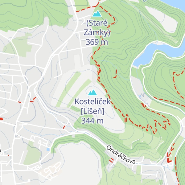 Map of Kostelíček [Líšeň]