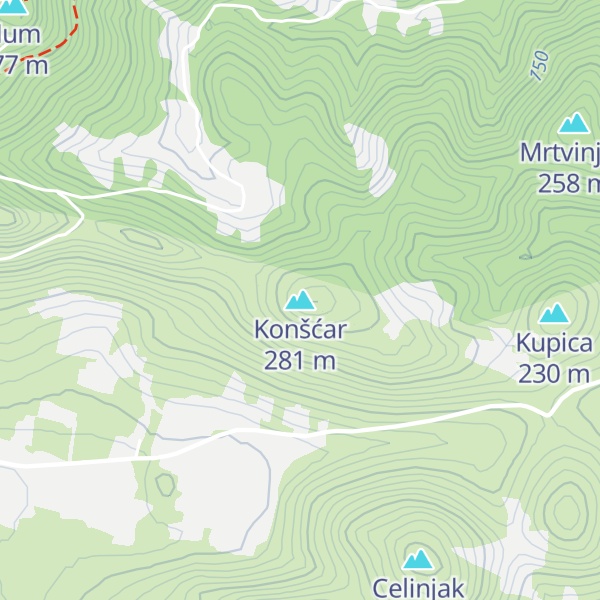 Map of Konšćar