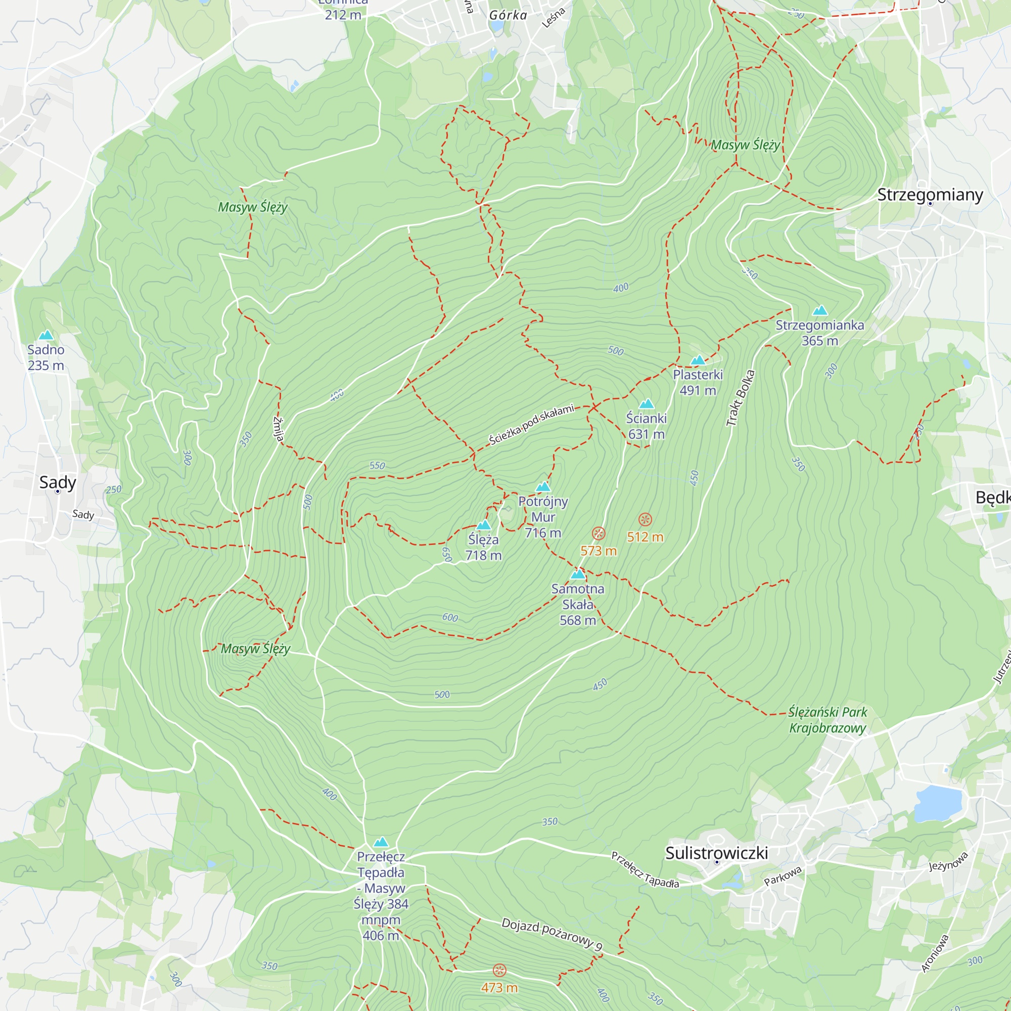 Dom Turysty PTTK na Ślęży map