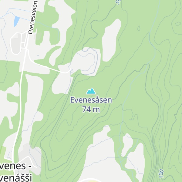 Map of Evenesåsen