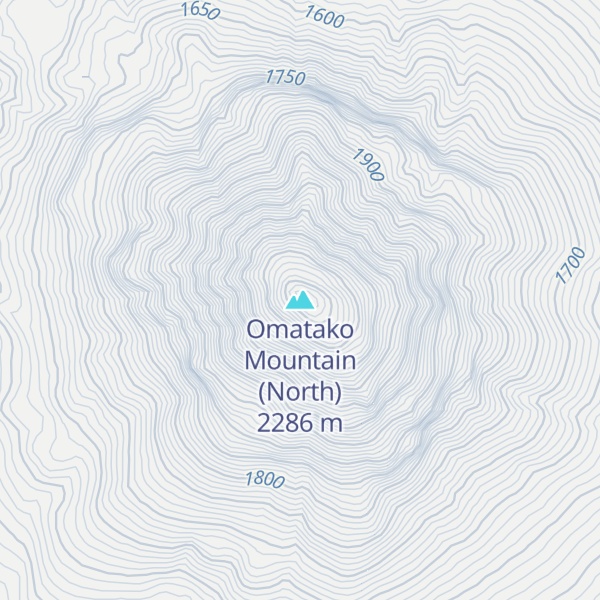 Map of Omatako Mountain (North)