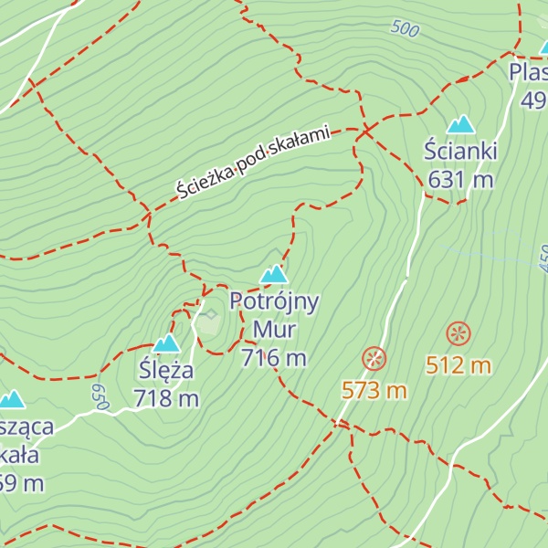 Map of Potrójny Mur
