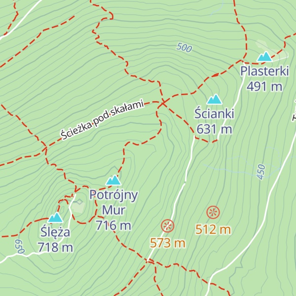 Map of Husyckie Skały