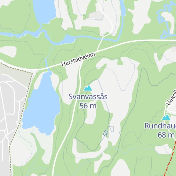 Map of Svanvassås