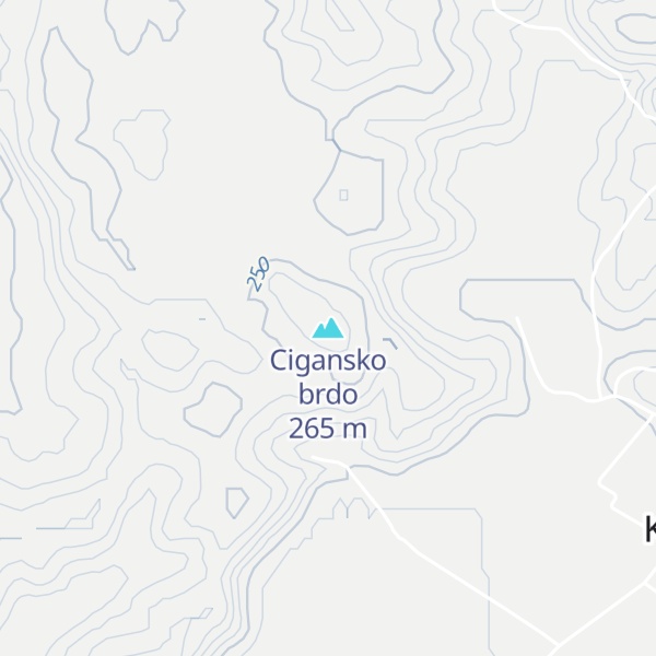 Map of Cigansko brdo