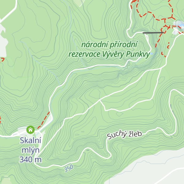 Map of K.479 (Skalní Mlýn: Křenkův Pomník)