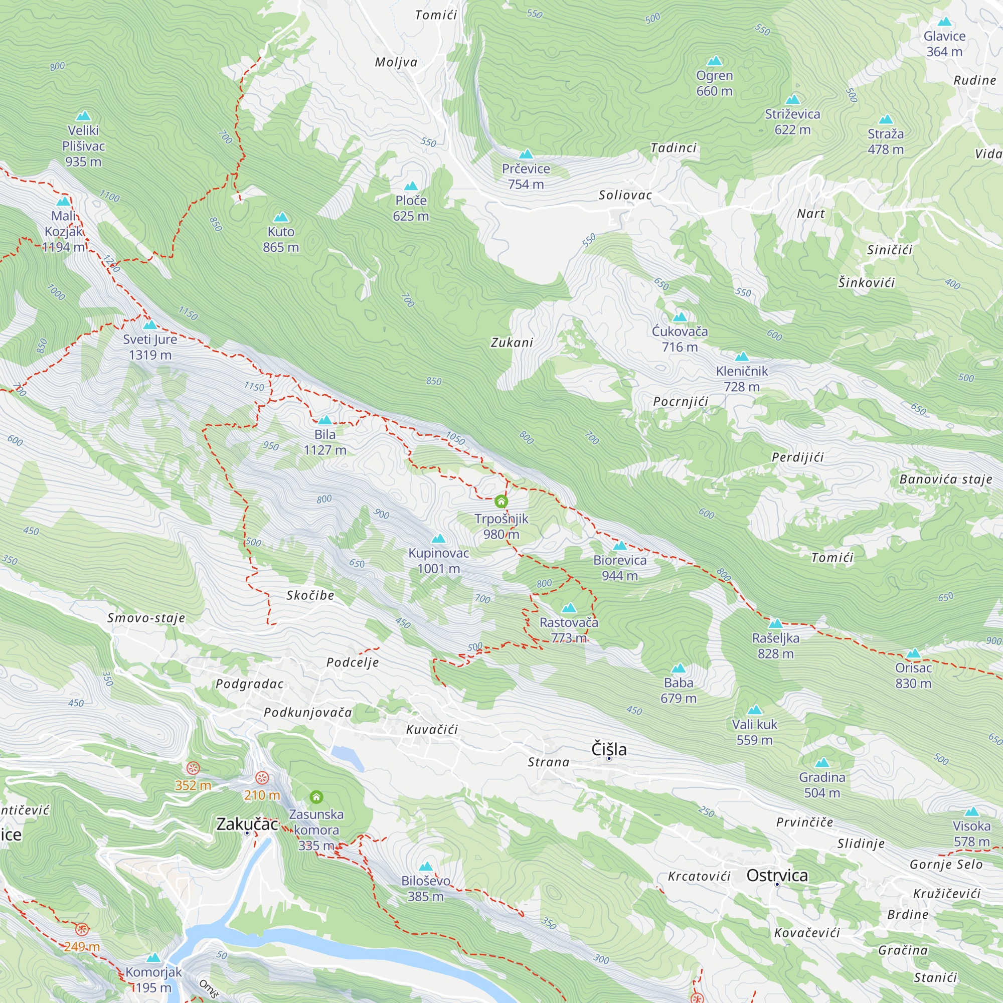 Trpošnjik map