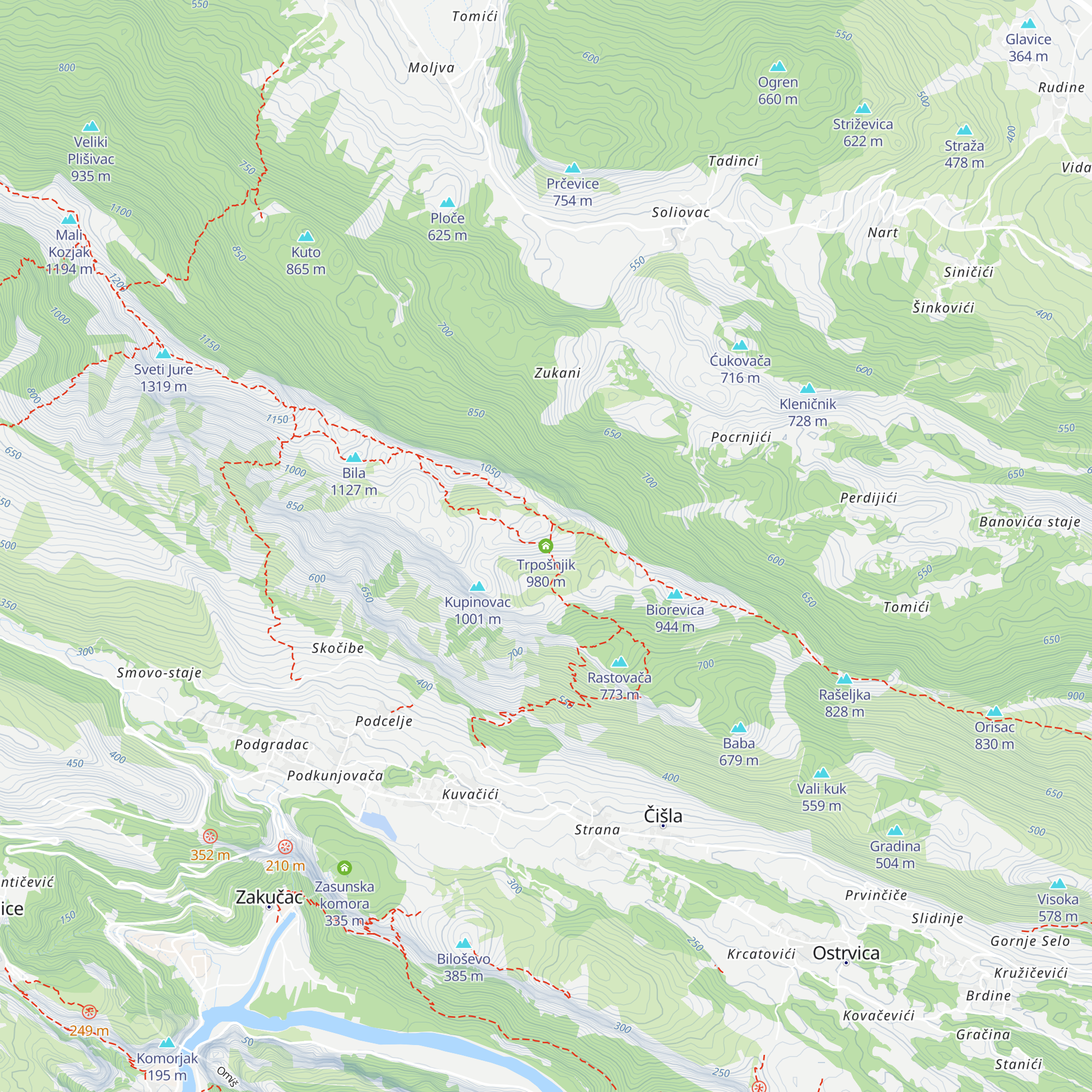 Trpošnjik map