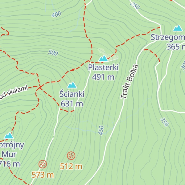Map of Krzywa Skała