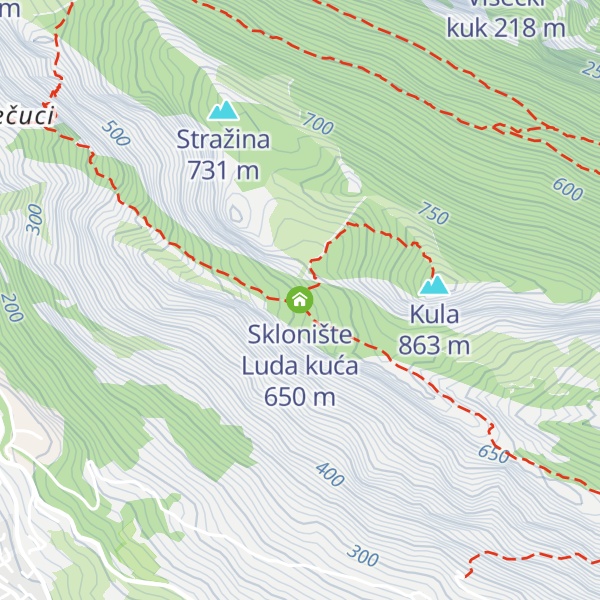 Map of Sklonište Luda kuća
