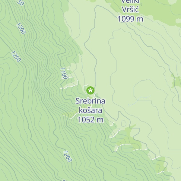 Map of Srebrina košara