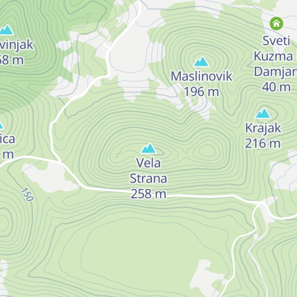 Map of Vela Strana