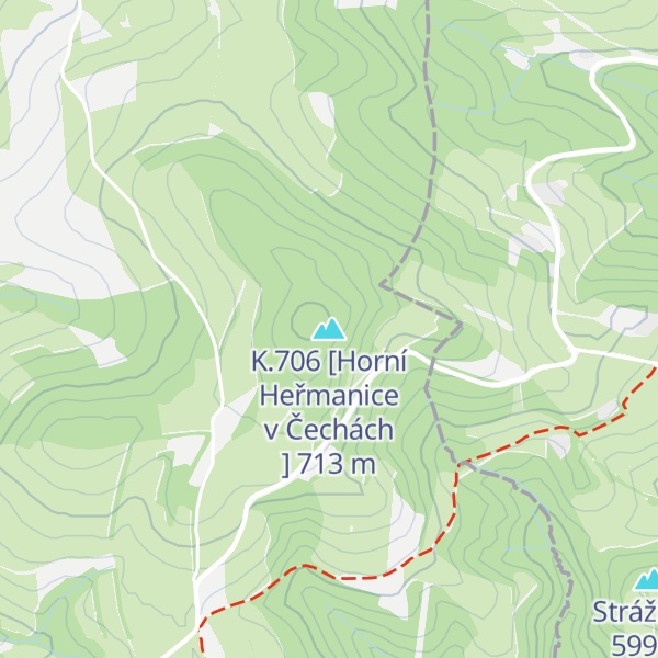 Map of K.706 [Horní Heřmanice v Čechách ]