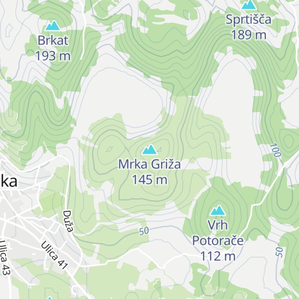 Map of Mrka Griža