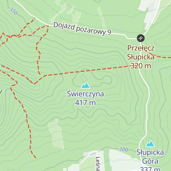 Map of Świerczyna