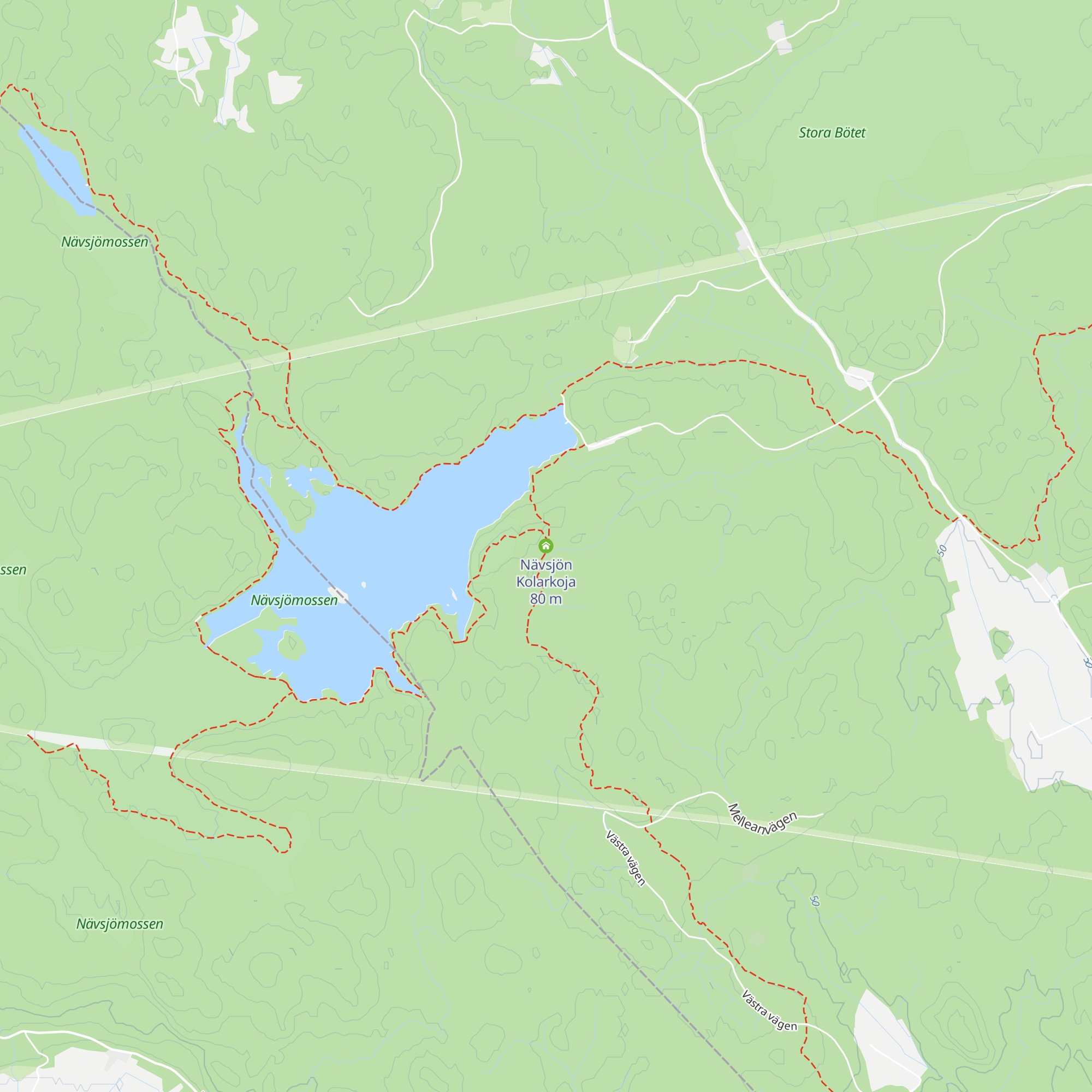 Nävsjön Kolarkoja map