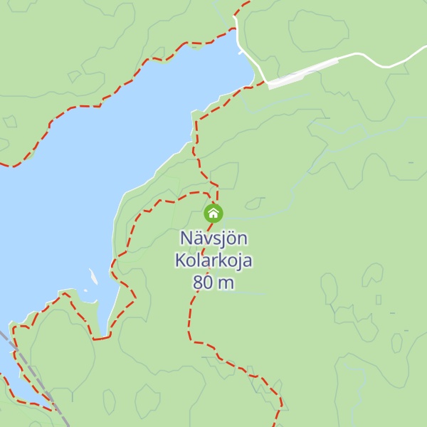 Map of Nävsjön Kolarkoja