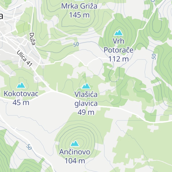 Map of Vlašića glavica