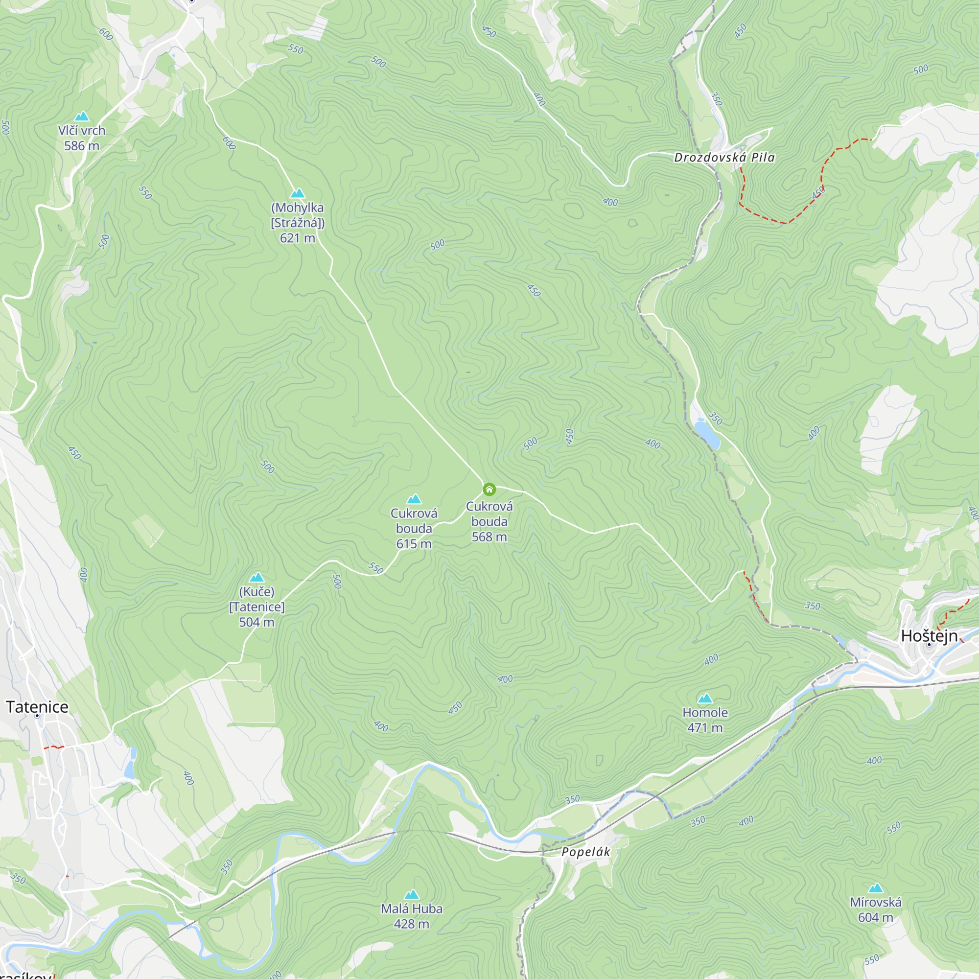 Cukrová bouda map