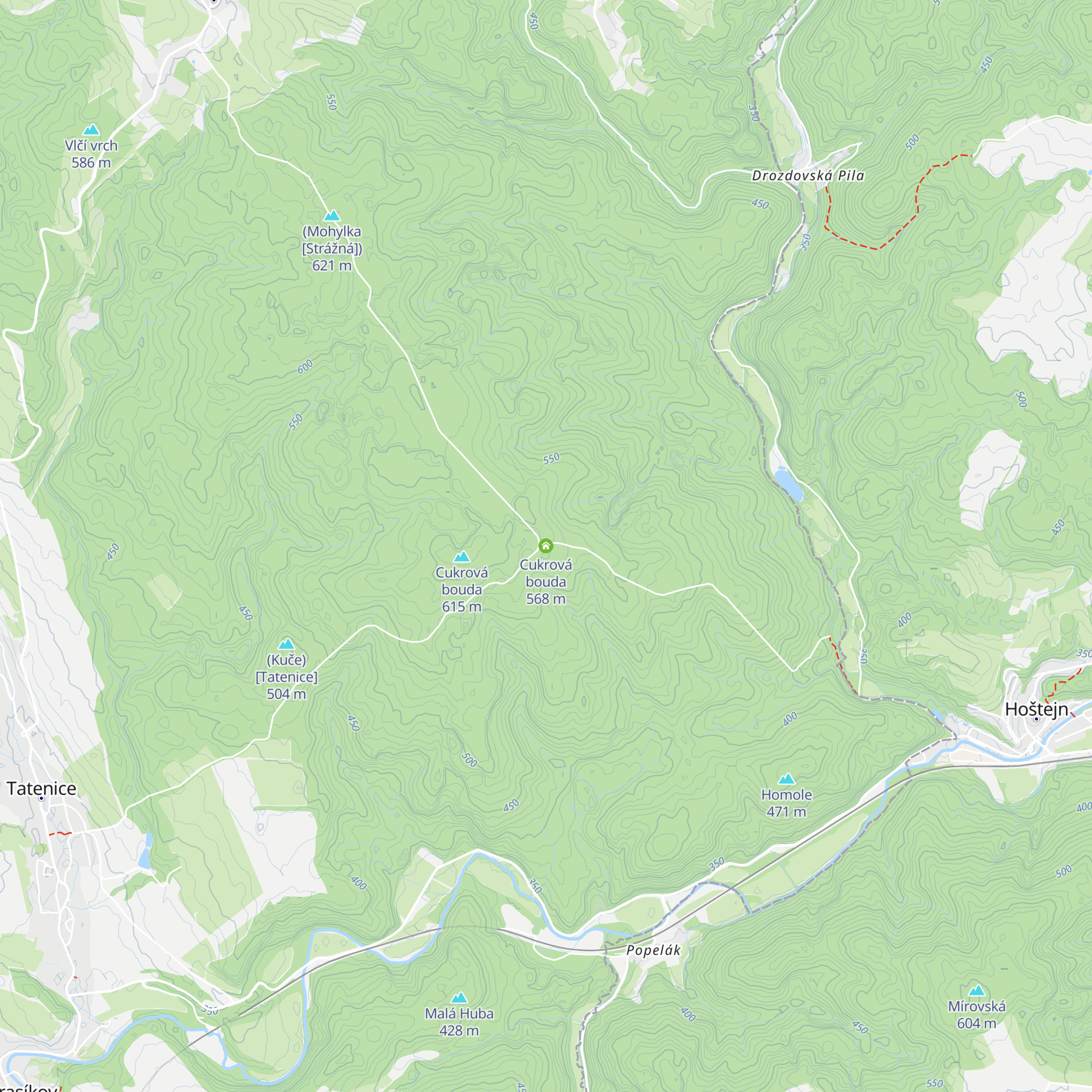 Cukrová bouda map