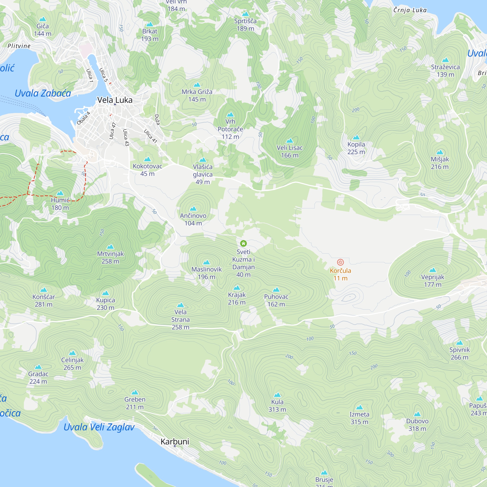 Sveti Kuzma i Damjan map