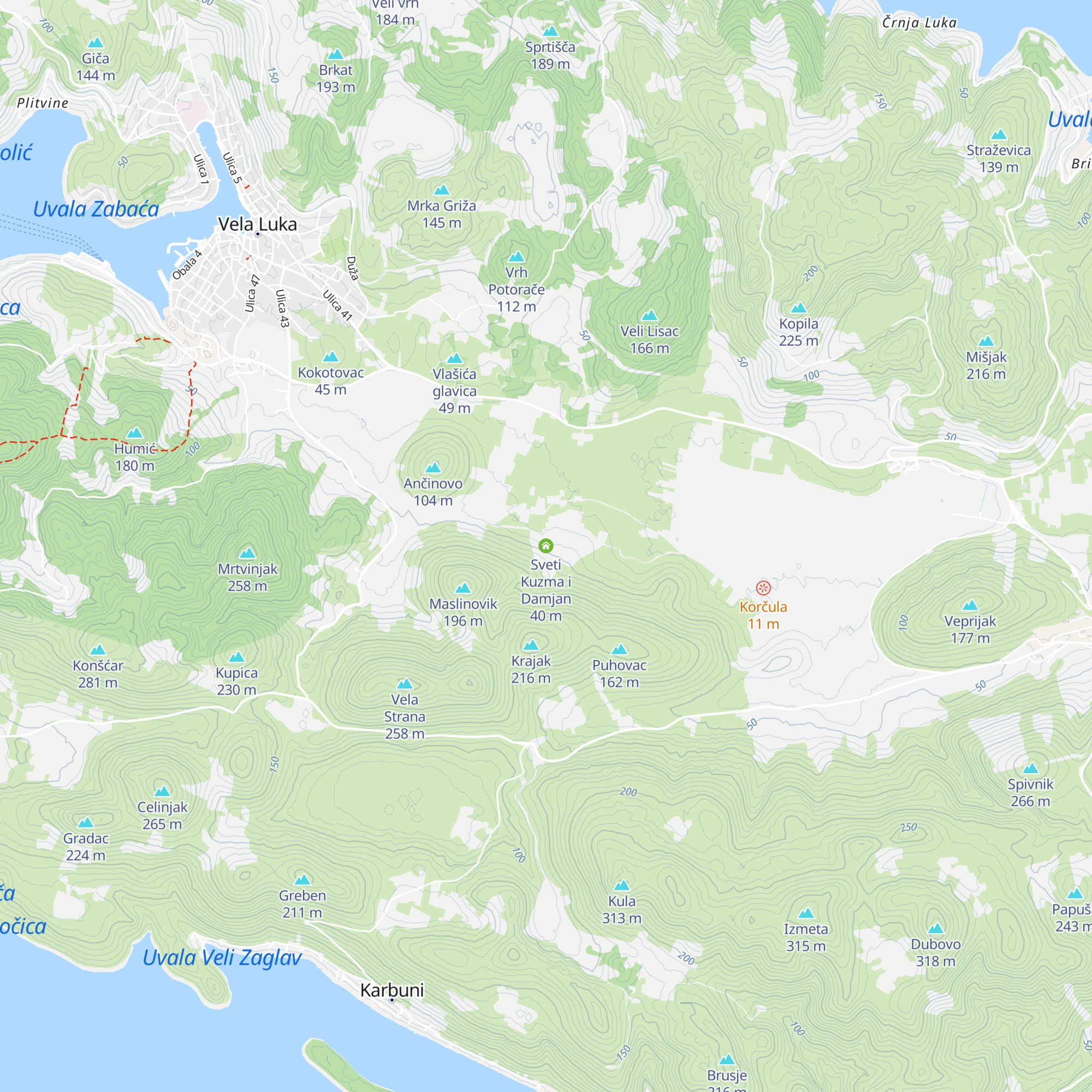 Sveti Kuzma i Damjan map