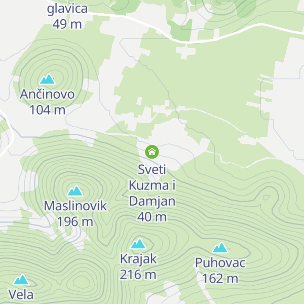 Map of Sveti Kuzma i Damjan